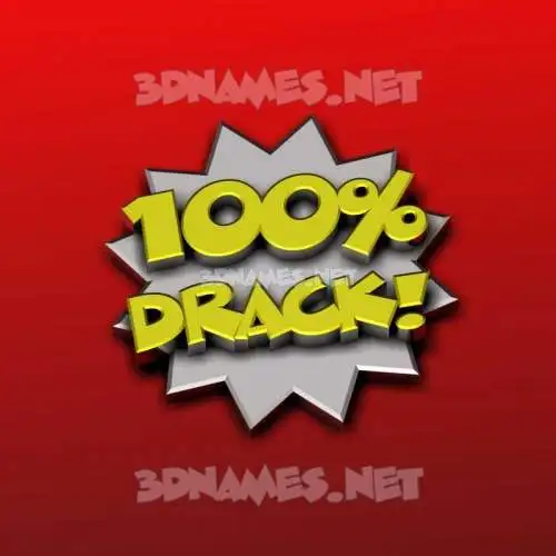 drack in 100 Percent style - 3D name wallpaper drack in 100 Percent style - 3D name wallpaper