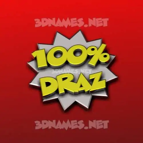 draz in 100 Percent style - 3D name wallpaper draz in 100 Percent style - 3D name wallpaper