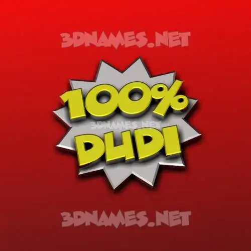 dudi in 100 Percent style - 3D name wallpaper dudi in 100 Percent style - 3D name wallpaper