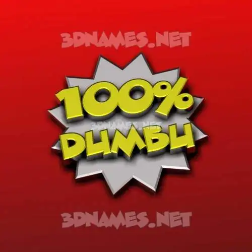dumbu in 100 Percent style - 3D name wallpaper