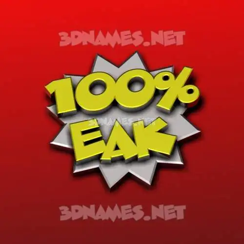eak in 100 Percent style - 3D name wallpaper eak in 100 Percent style - 3D name wallpaper