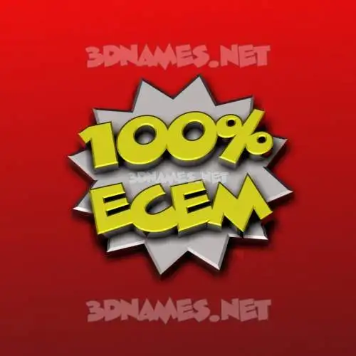 ecem in 100 Percent style - 3D name wallpaper ecem in 100 Percent style - 3D name wallpaper