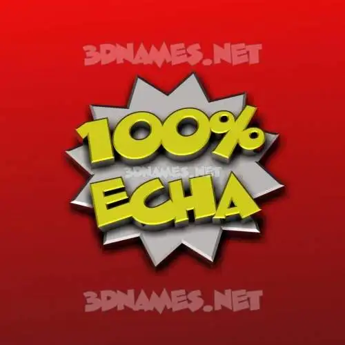 echa in 100 Percent style - 3D name wallpaper