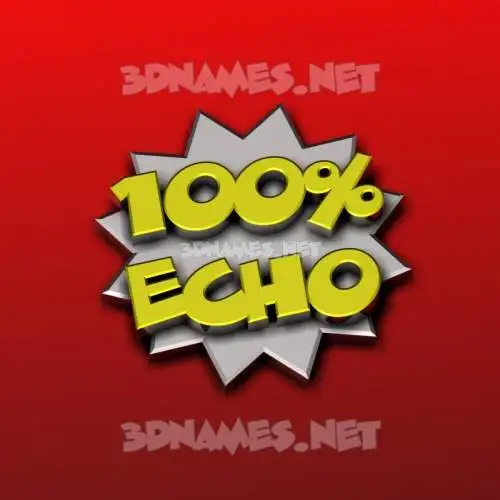 echo in 100 Percent style - 3D name wallpaper echo in 100 Percent style - 3D name wallpaper