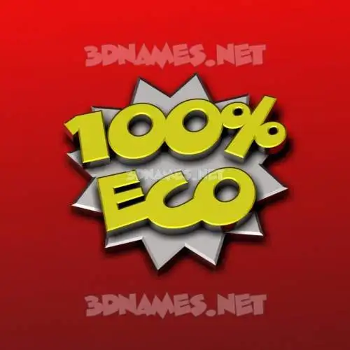 eco in 100 Percent style - 3D name wallpaper