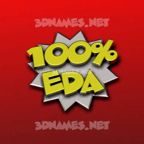 eda in 100 Percent style - 3D name wallpaper