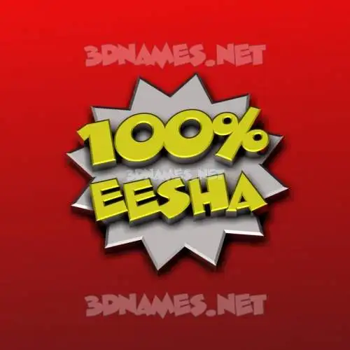 eesha in 100 Percent style - 3D name wallpaper eesha in 100 Percent style - 3D name wallpaper