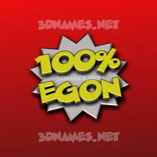 egon in 100 Percent style - 3D name wallpaper