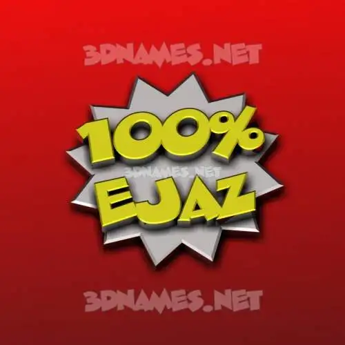 ejaz in 100 Percent style - 3D name wallpaper