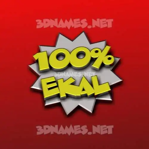 ekal in 100 Percent style - 3D name wallpaper ekal in 100 Percent style - 3D name wallpaper