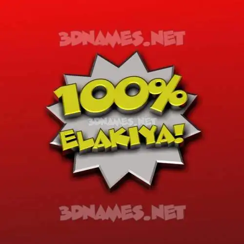 elakiya in 100 Percent style - 3D name wallpaper