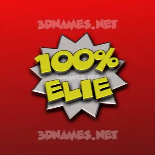 elie in 100 Percent style - 3D name wallpaper elie in 100 Percent style - 3D name wallpaper
