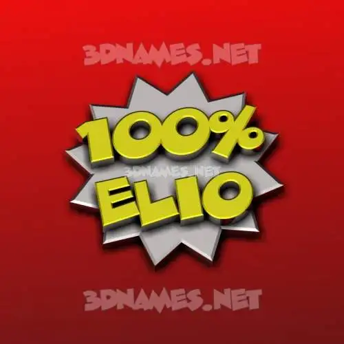elio in 100 Percent style - 3D name wallpaper elio in 100 Percent style - 3D name wallpaper