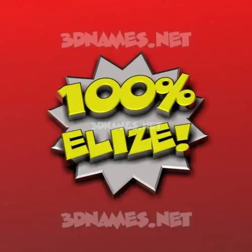 elize in 100 Percent style - 3D name wallpaper elize in 100 Percent style - 3D name wallpaper