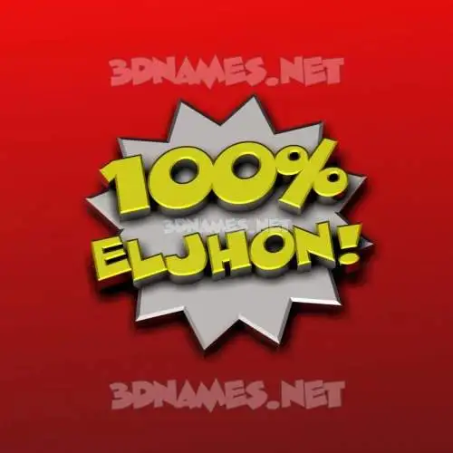 eljhon in 100 Percent style - 3D name wallpaper eljhon in 100 Percent style - 3D name wallpaper