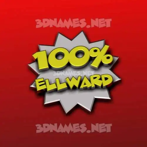 ellward in 100 Percent style - 3D name wallpaper ellward in 100 Percent style - 3D name wallpaper