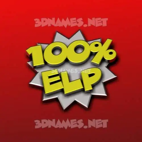 elp in 100 Percent style - 3D name wallpaper