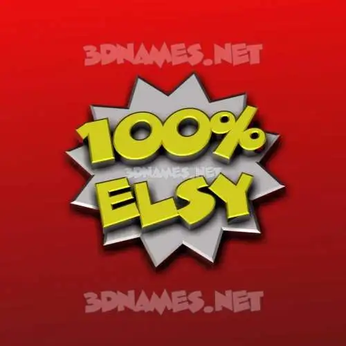 elsy in 100 Percent style - 3D name wallpaper elsy in 100 Percent style - 3D name wallpaper