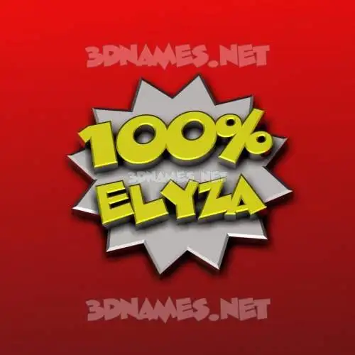 elyza in 100 Percent style - 3D name wallpaper
