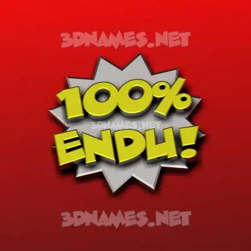 endu in 100 Percent style - 3D name wallpaper endu in 100 Percent style - 3D name wallpaper