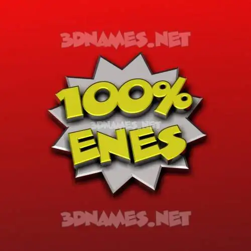 enes in 100 Percent style - 3D name wallpaper enes in 100 Percent style - 3D name wallpaper