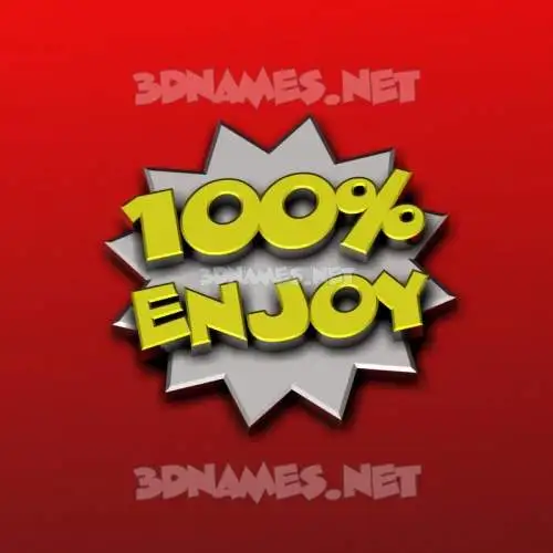 enjoy in 100 Percent style - 3D name wallpaper enjoy in 100 Percent style - 3D name wallpaper