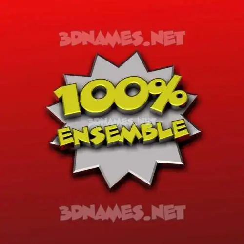 ensemble in 100 Percent style - 3D name wallpaper ensemble in 100 Percent style - 3D name wallpaper