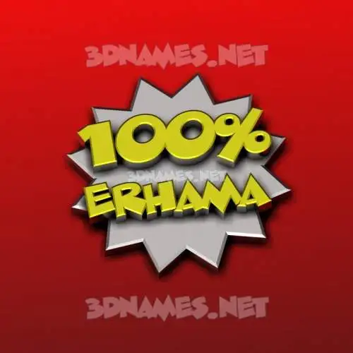 erhama in 100 Percent style - 3D name wallpaper erhama in 100 Percent style - 3D name wallpaper