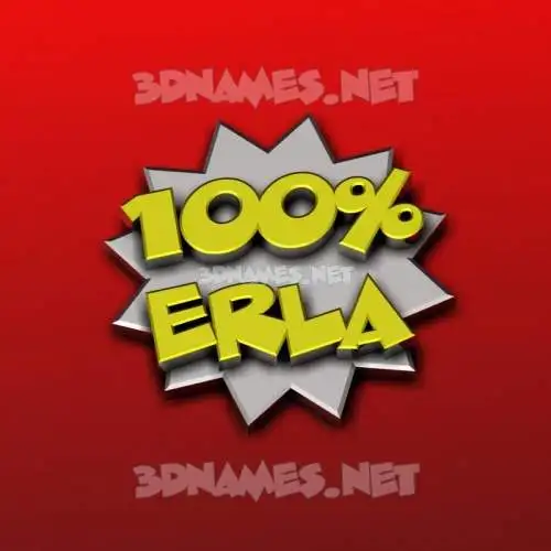 erla in 100 Percent style - 3D name wallpaper erla in 100 Percent style - 3D name wallpaper