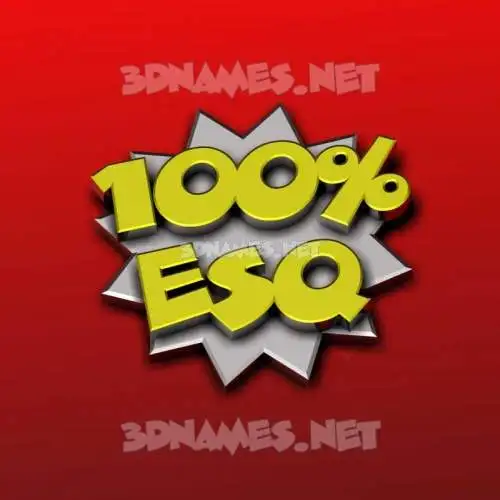 esq in 100 Percent style - 3D name wallpaper esq in 100 Percent style - 3D name wallpaper