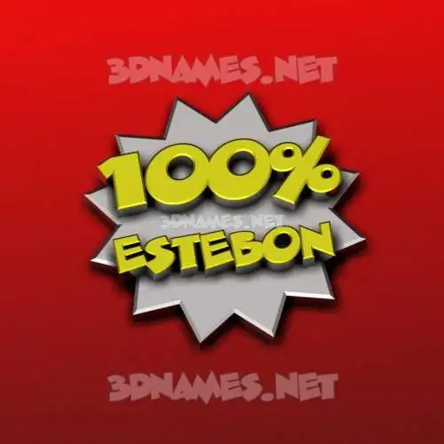 estebon in 100 Percent style - 3D name wallpaper estebon in 100 Percent style - 3D name wallpaper