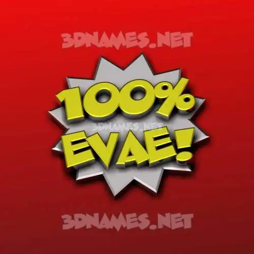 evae in 100 Percent style - 3D name wallpaper evae in 100 Percent style - 3D name wallpaper