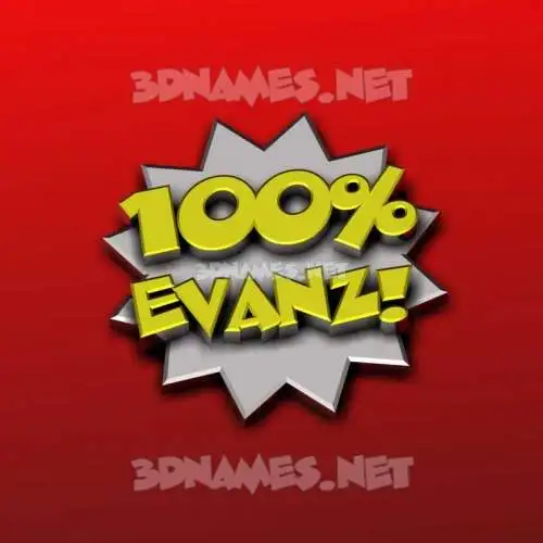 evanz in 100 Percent style - 3D name wallpaper evanz in 100 Percent style - 3D name wallpaper