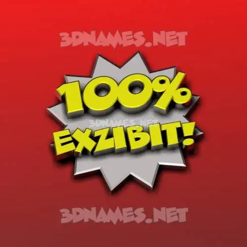 exzibit in 100 Percent style - 3D name wallpaper exzibit in 100 Percent style - 3D name wallpaper