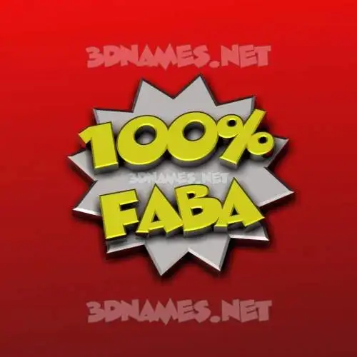 faba in 100 Percent style - 3D name wallpaper faba in 100 Percent style - 3D name wallpaper