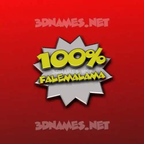 falemalama in 100 Percent style - 3D name wallpaper
