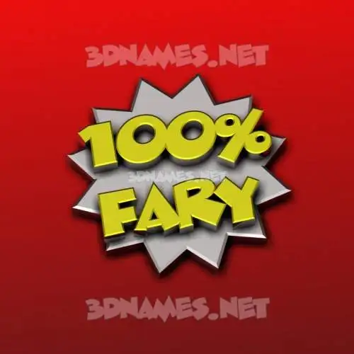 fary in 100 Percent style - 3D name wallpaper