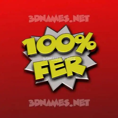 fer in 100 Percent style - 3D name wallpaper fer in 100 Percent style - 3D name wallpaper