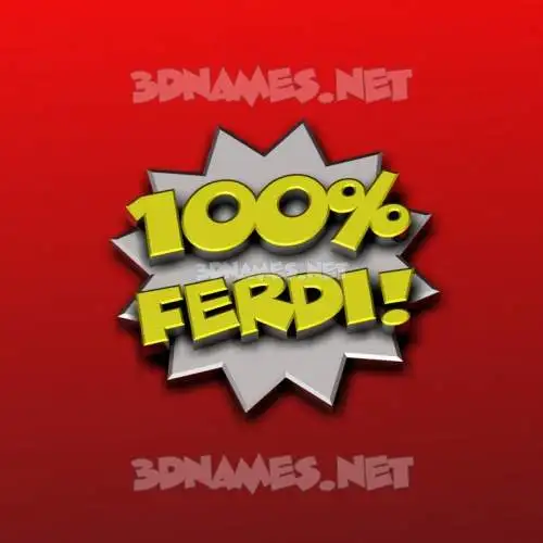 ferdi in 100 Percent style - 3D name wallpaper ferdi in 100 Percent style - 3D name wallpaper