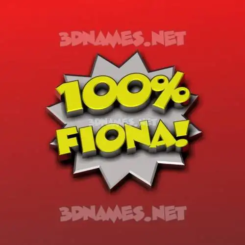 fiona in 100 Percent style - 3D name wallpaper