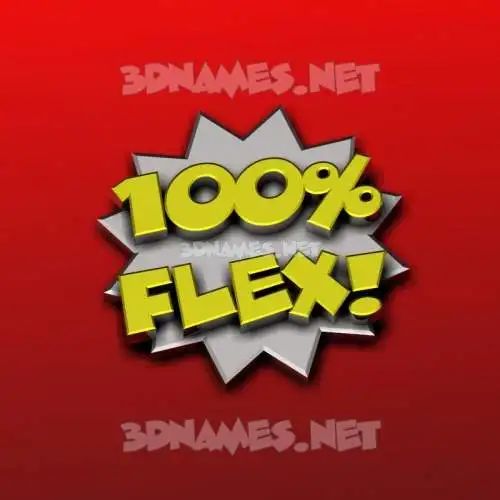 flex in 100 Percent style - 3D name wallpaper