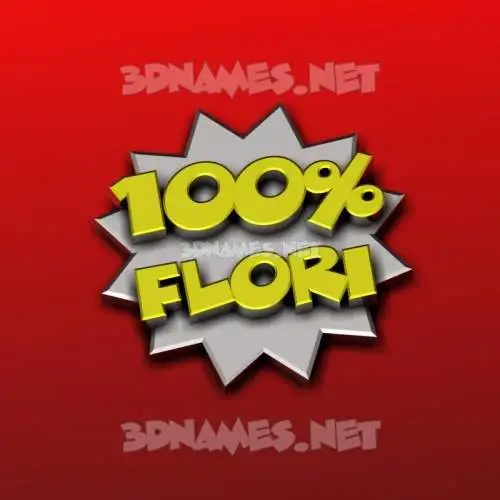 flori in 100 Percent style - 3D name wallpaper flori in 100 Percent style - 3D name wallpaper