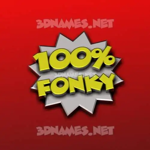 fonky in 100 Percent style - 3D name wallpaper
