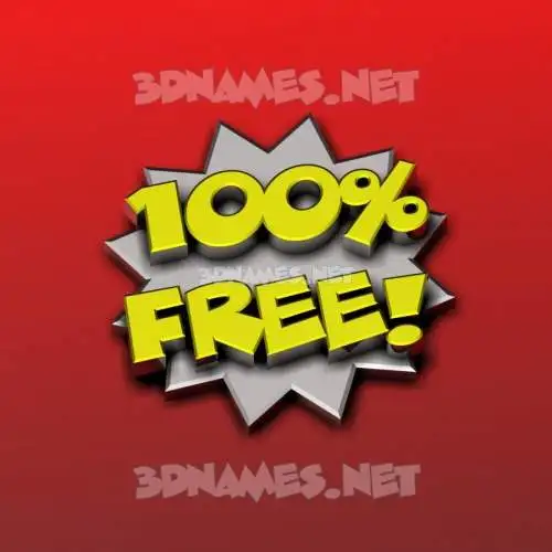 free in 100 Percent style - 3D name wallpaper