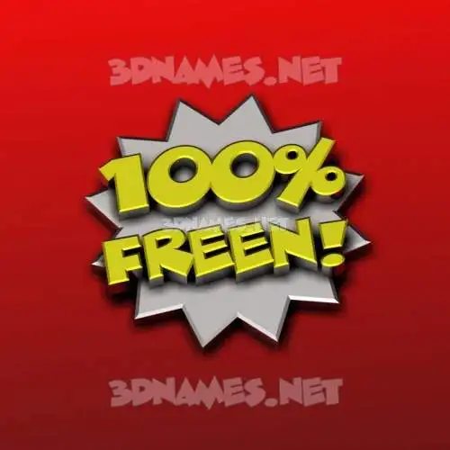 freen in 100 Percent style - 3D name wallpaper