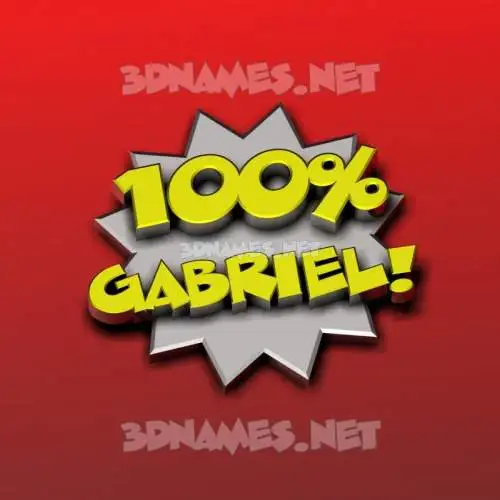 gabriel in 100 Percent style - 3D name wallpaper