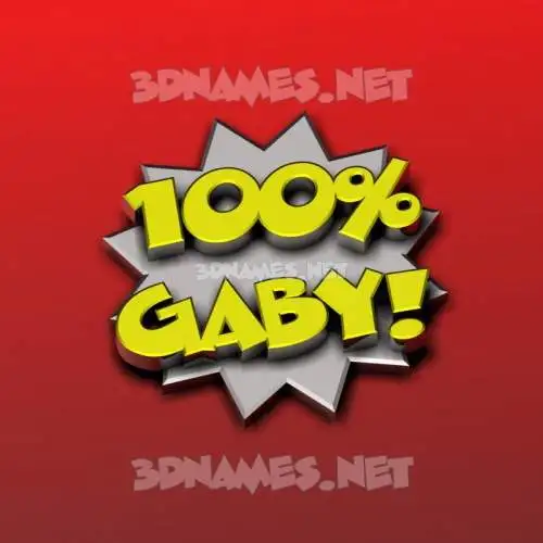 gaby in 100 Percent style - 3D name wallpaper