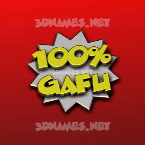 gafu in 100 Percent style - 3D name wallpaper gafu in 100 Percent style - 3D name wallpaper