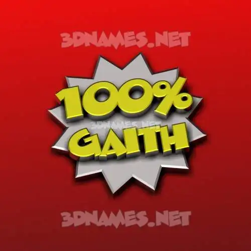 gaith in 100 Percent style - 3D name wallpaper