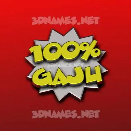 gaju in 100 Percent style - 3D name wallpaper